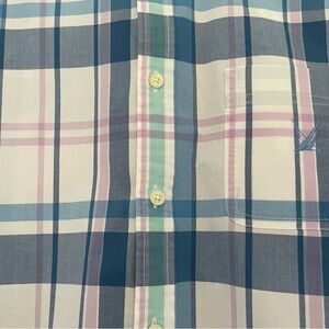Nautica men’s multi-colored long sleeve button down - size large.